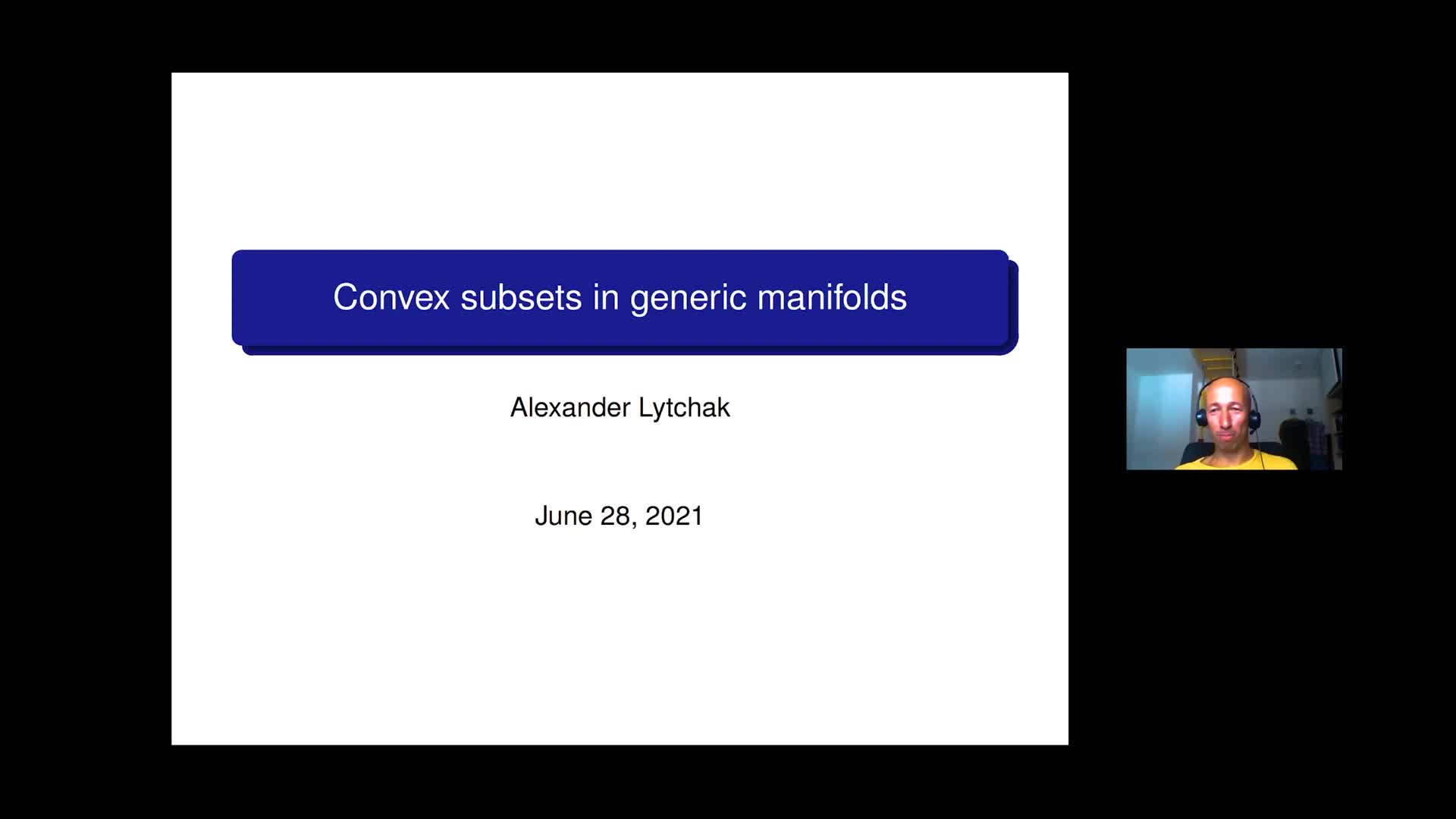 A. Lytchak - Convex subsets in generic manifolds