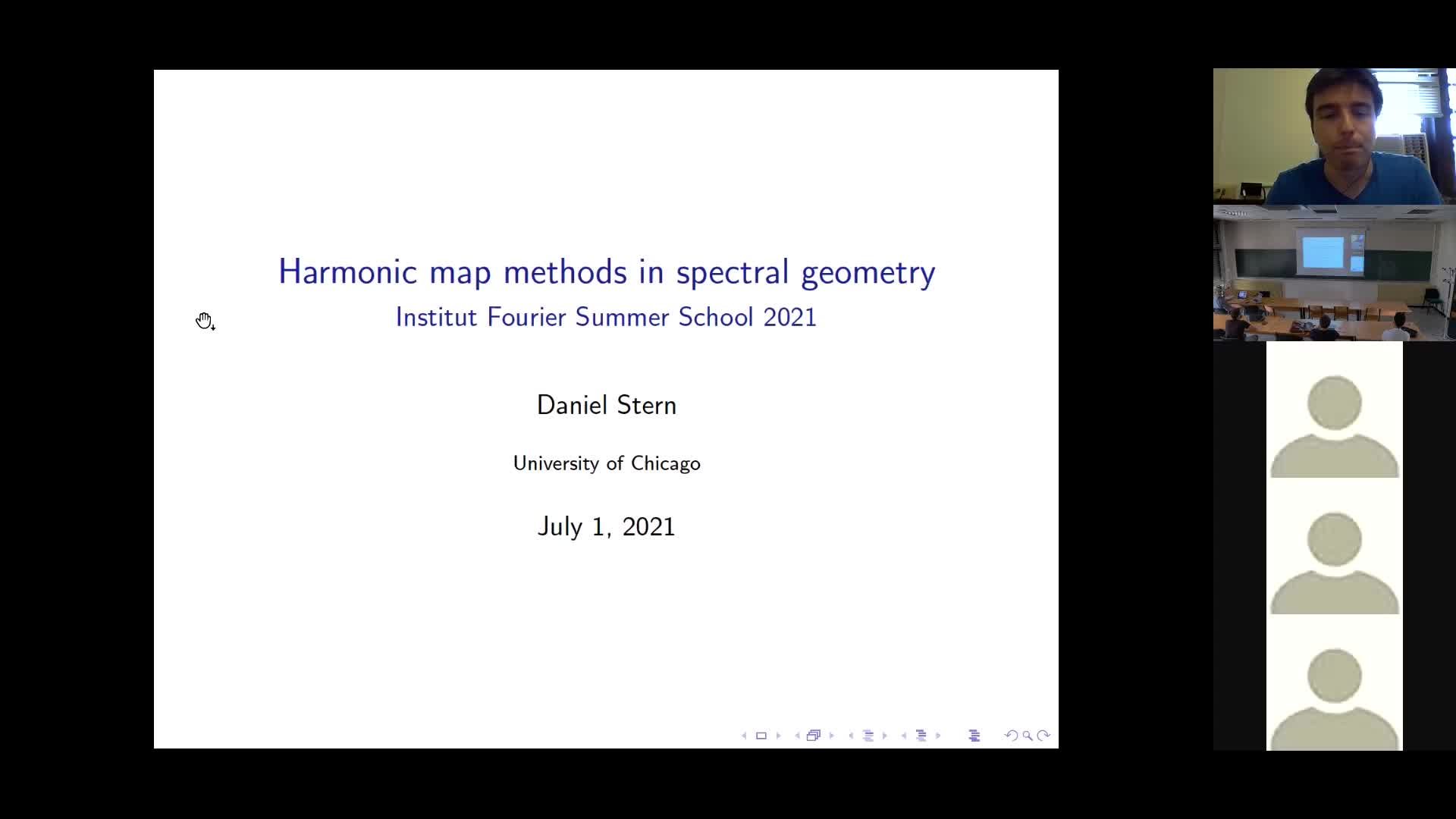 D. Stern - Harmonic map methods in spectral geometry