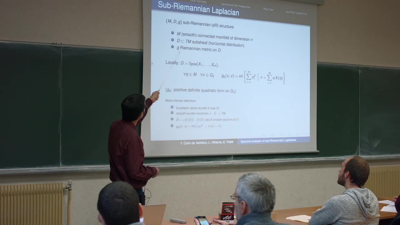 Emmanuel Trelat - Analyse spectrale des Laplaciens sous-Riemanniens, mesure de Weyl