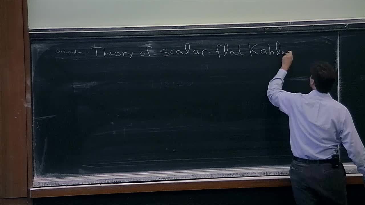 Jeff Viaclovsky - Deformation theory of scalar-flat Kahler ALE surfaces