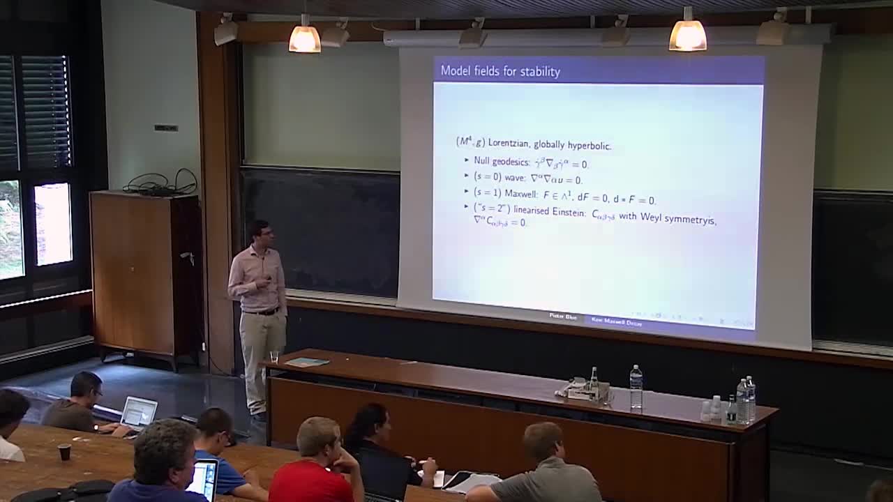 Pieter Blue - Decay for fields outside black holes