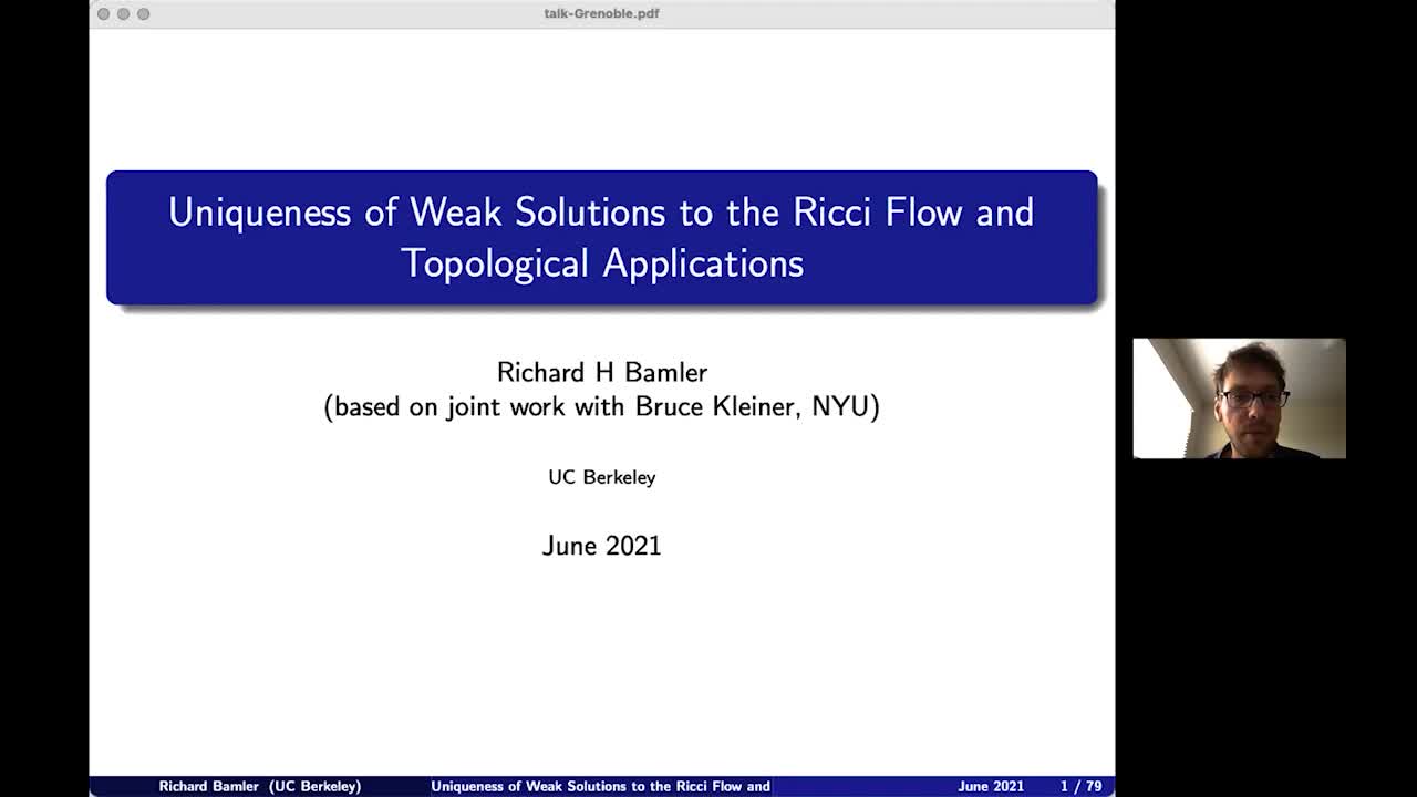 R. Bamler - Uniqueness of Weak Solutions to the Ricci Flow and Topological Applications 1