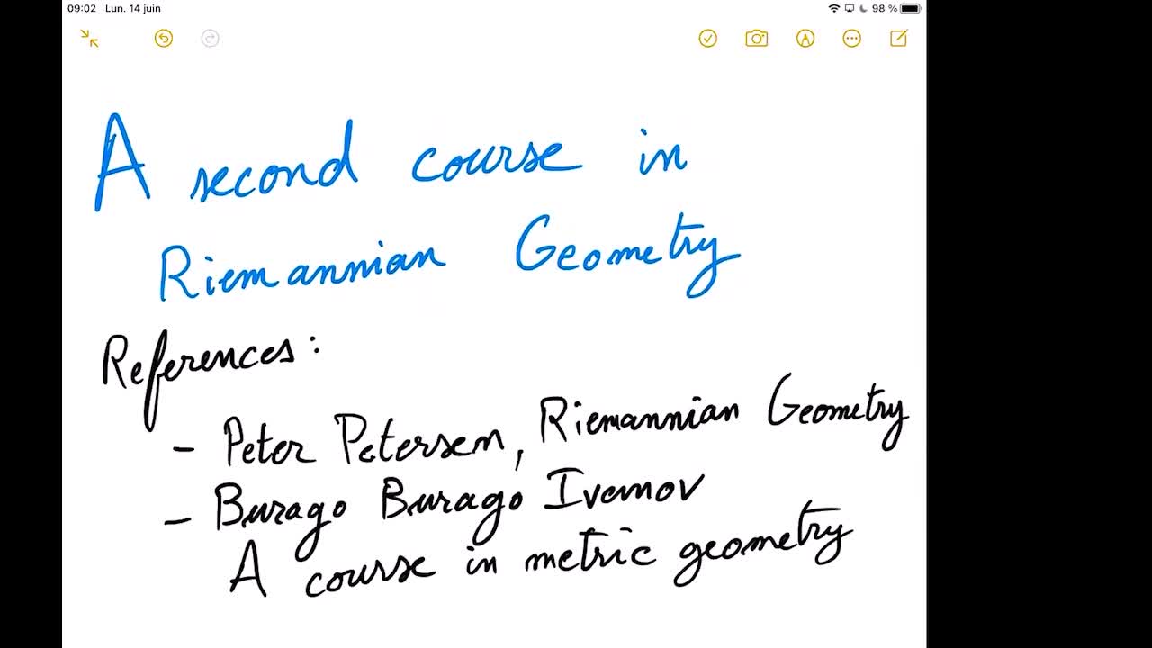 T. Richard - Advanced basics of Riemannian geometry 1