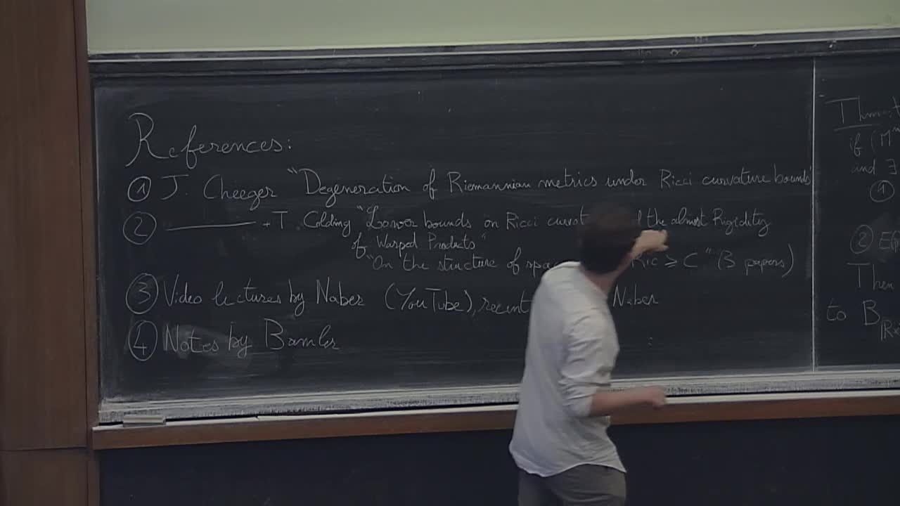 Thomas Richard - Lower bounds on Ricci curvature, with a glimpse on limit spaces (Part 5)
