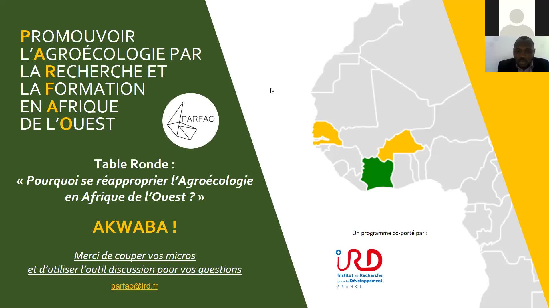 Pourquoi se réapproprier l'Agroécologie en Afrique de l'Ouest?
Table ronde agroécologie PARFAO