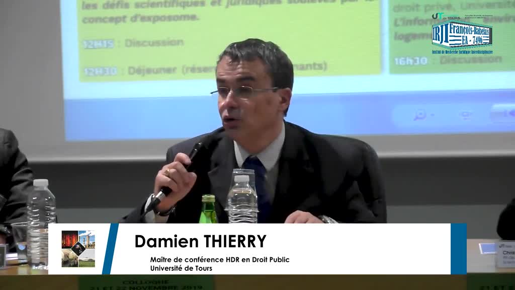 La prise en compte de la biodiversité dans les politiques publiques de prévention des risques sanitaires.
Damien THIERRY
