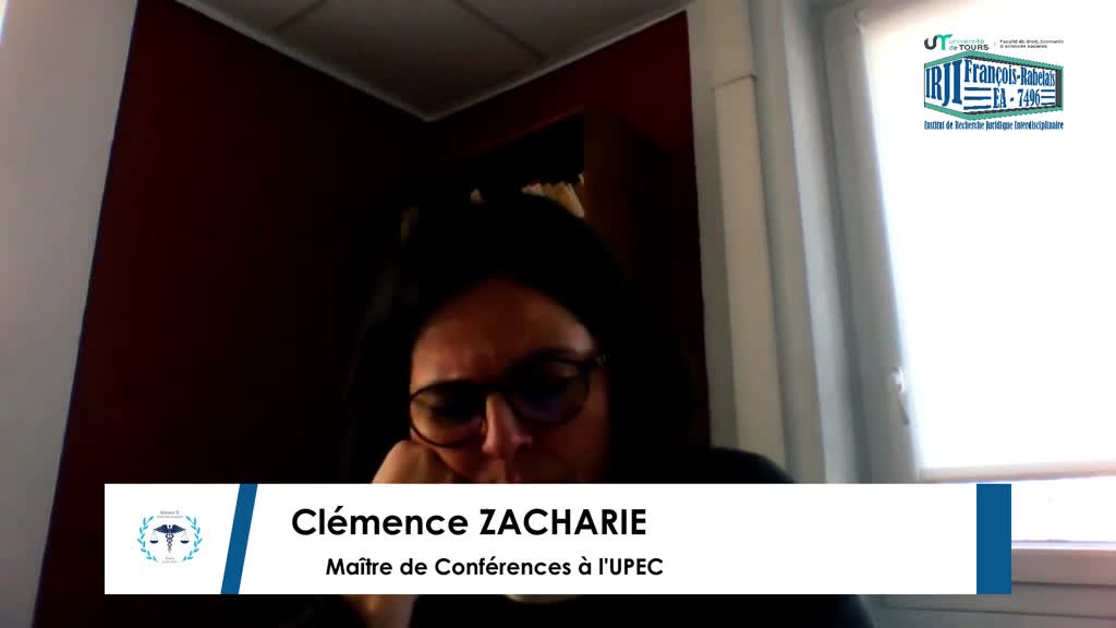 DROIT, SANTÉ ET RELIGION : HIPPOCRATE À L'ÉPREUVE DE LA FOI
Mme Clémence ZACHARIE, Maître de conférences à l'UPEC