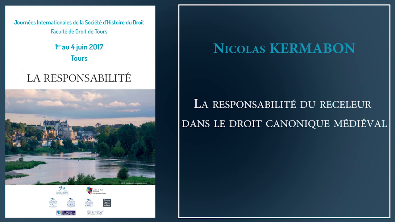 Nicolas KERMABON, "La responsabilité du receleur dans le droit canonique médiéval"