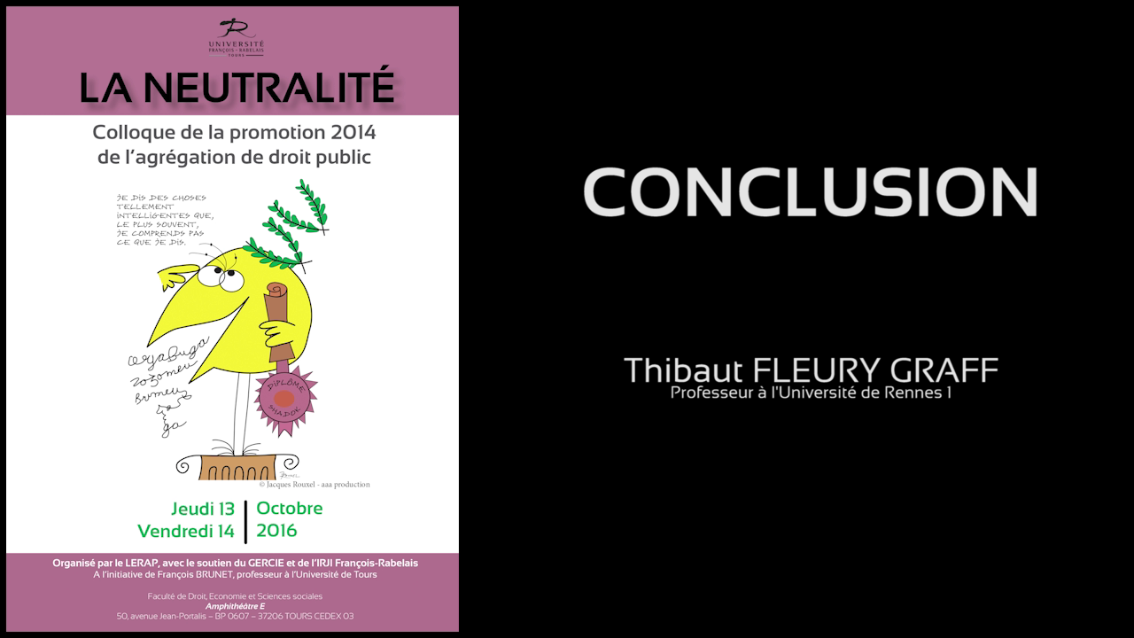 Thibaut FLEURY GRAFF, professeur à l’Université de Rennes 1, Conclusion