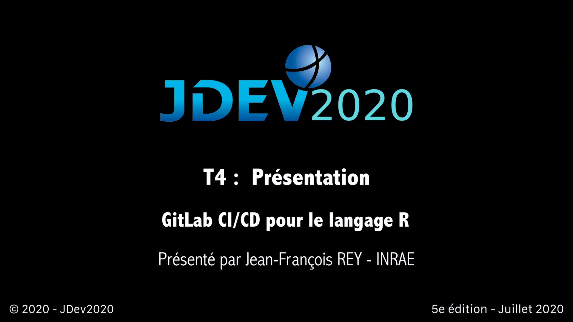 JDev2020 : T4 : GitLab CI/CD pour le langage R