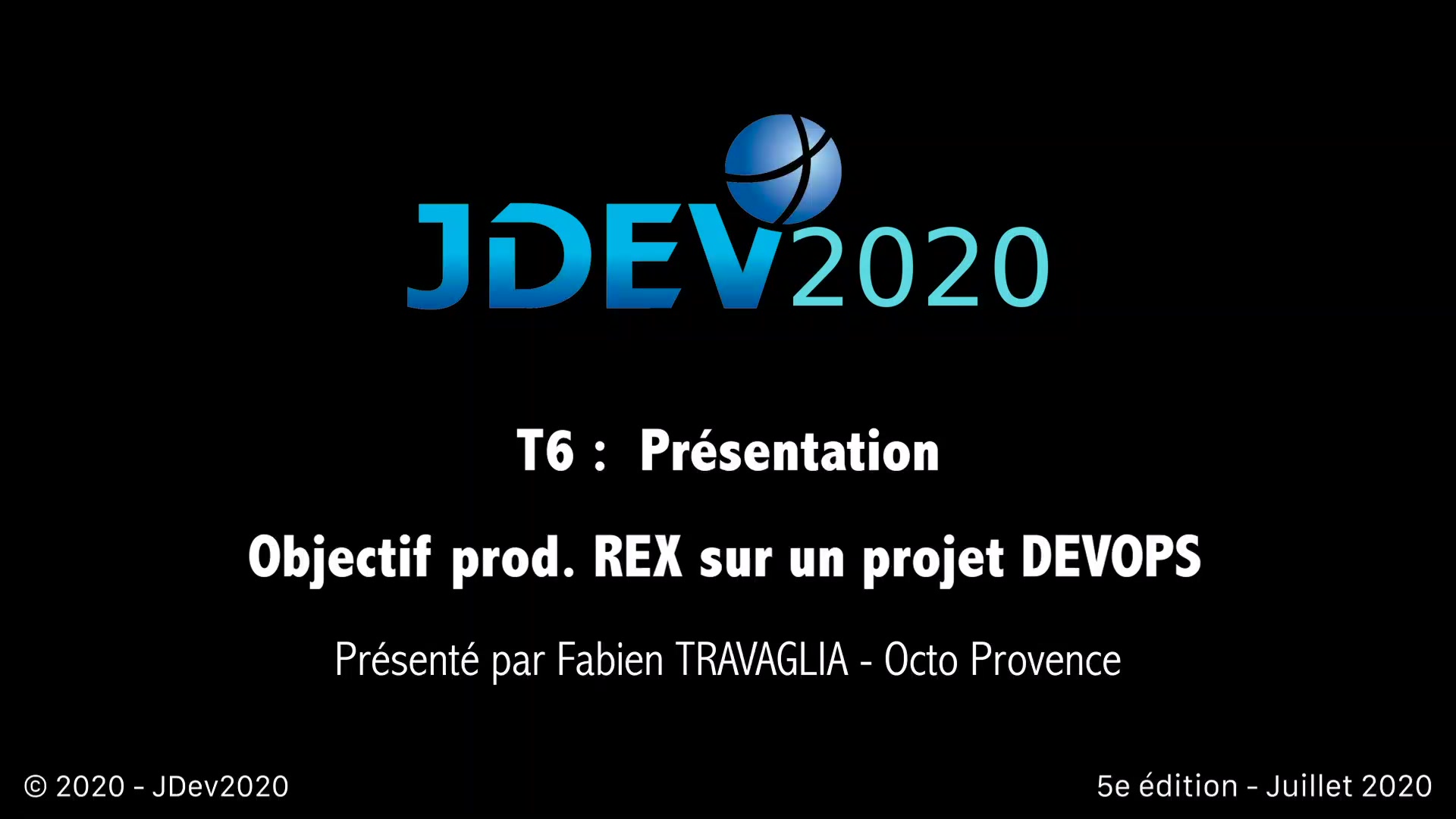 JDev2020 : T6 : Objectif prod. REX sur un projet DEVELOPS