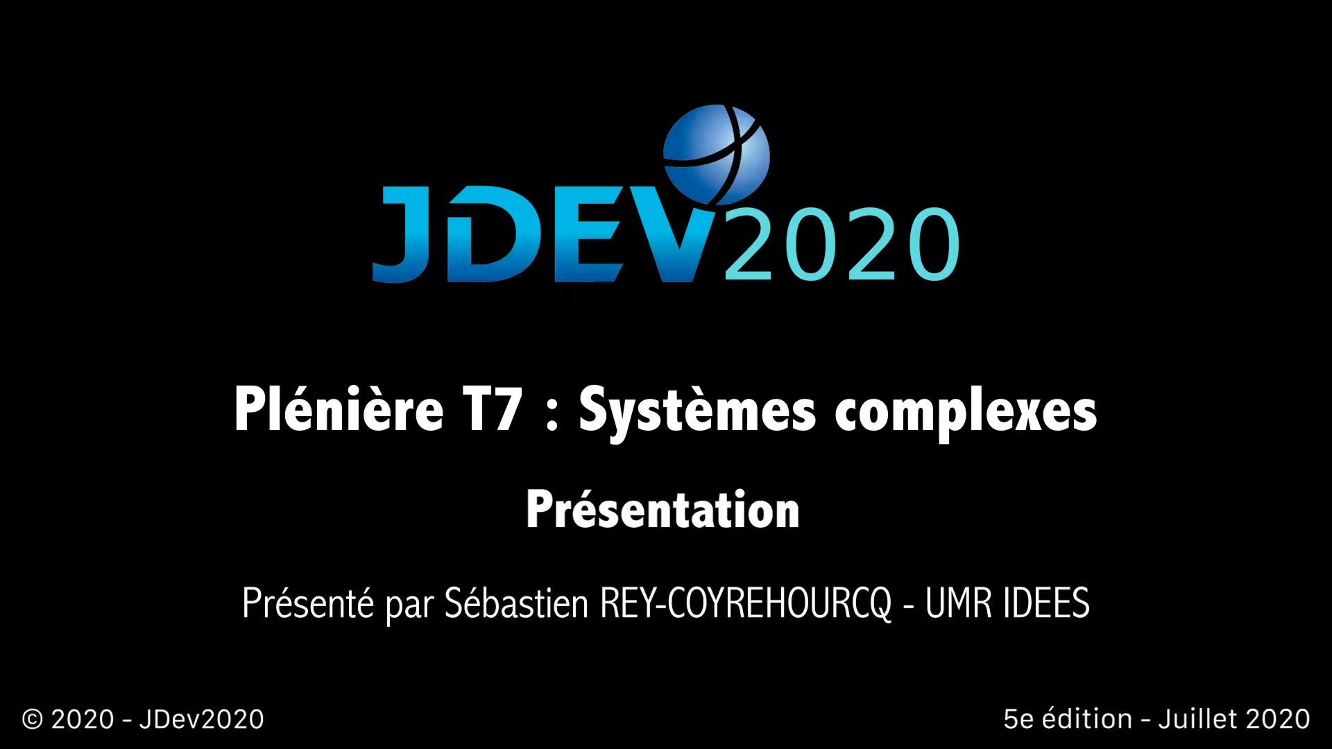 JDev2020 : T7 : Présentation