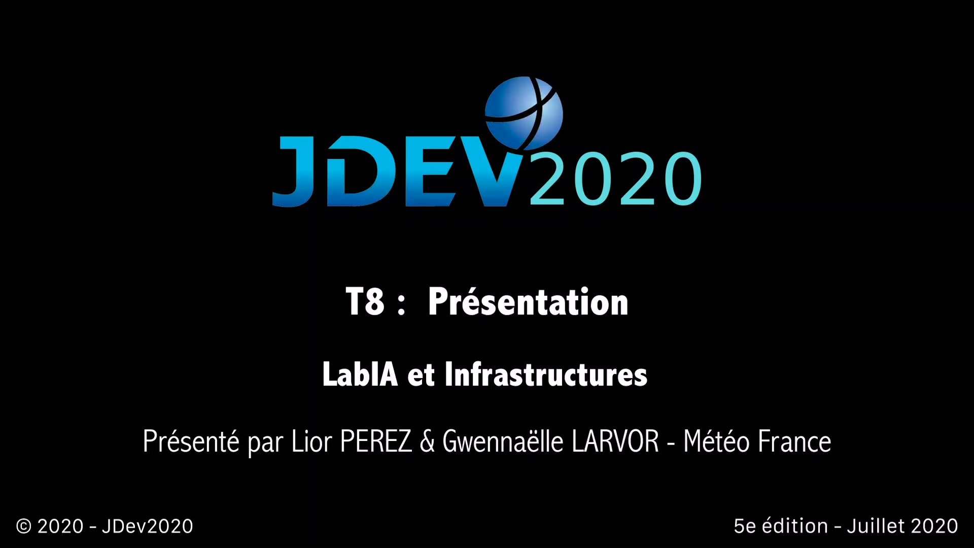 JDev2020 : T8 : LabIA et Infrastructures