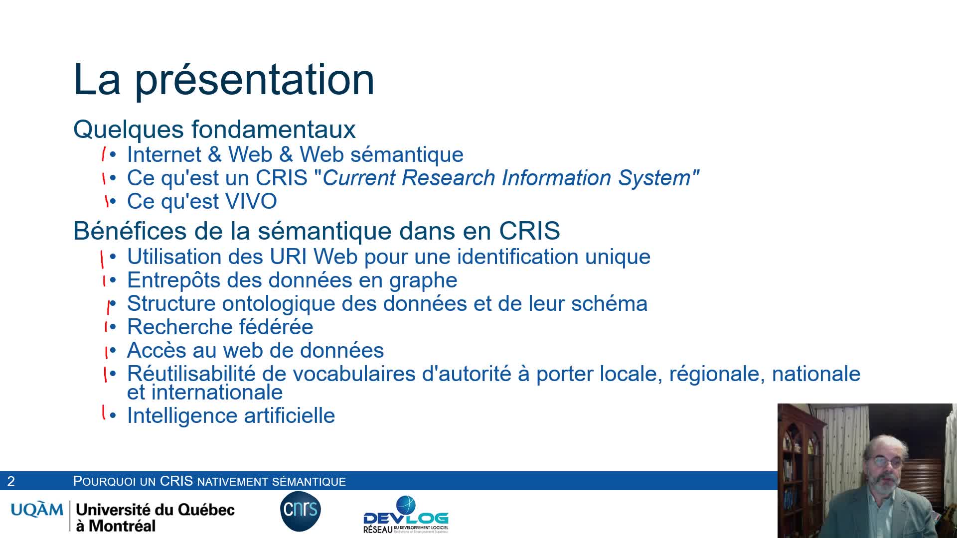 Pourquoi un CRIS (Current Research Information System) nativement sémantique?