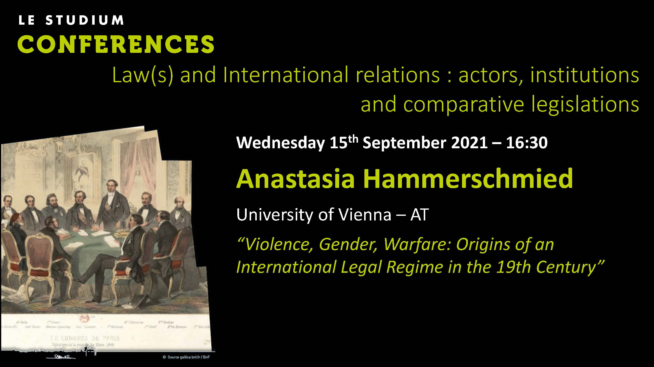 Anastasia Hammerschmied - Violence, Gender, Warfare: Origins of an International Legal Regime in the 19th Century