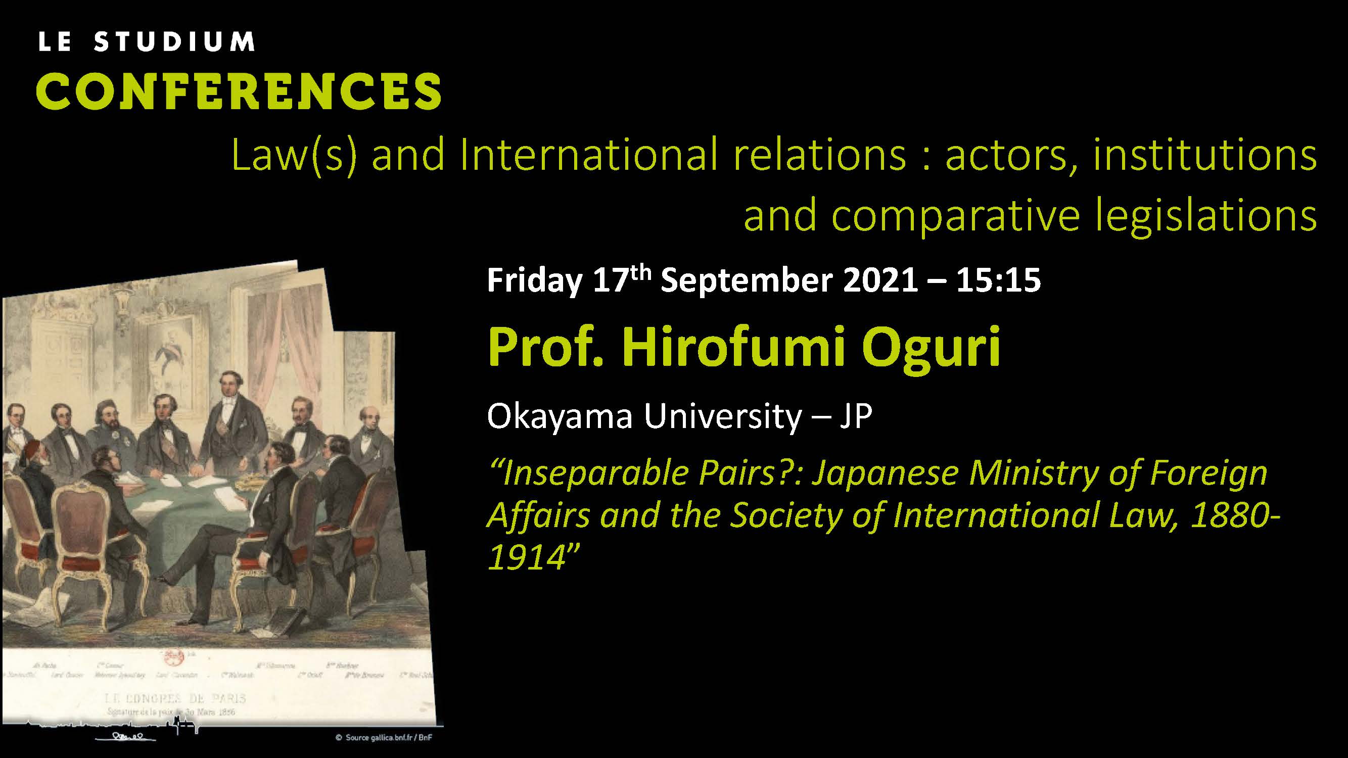 Hirofumi Oguri - Inseparable Pairs?: Japanese Ministry of Foreign Affairs and the Society of International Law, 1880-1914