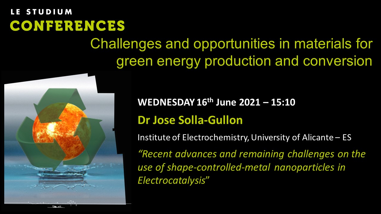José Solla-Gullon - Recent advances and remaining challenges on the use of shape-controlled-metal nanoparticles in Electrocatalysis
