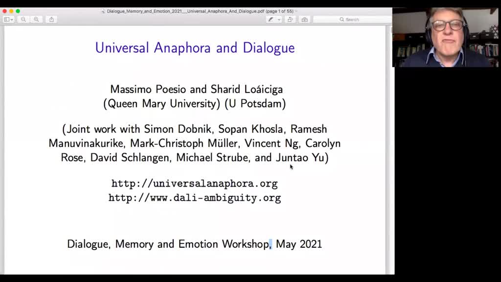 Universal Anaphora and Dialogue Phenomena