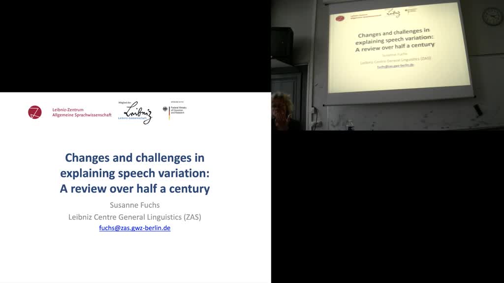 An embodied and situated perspective on speech and language- Labex EFL - Lecture 1: Changes and challenges in understanding speech variability: A review over half a century (Susanne Fuchs 2019)