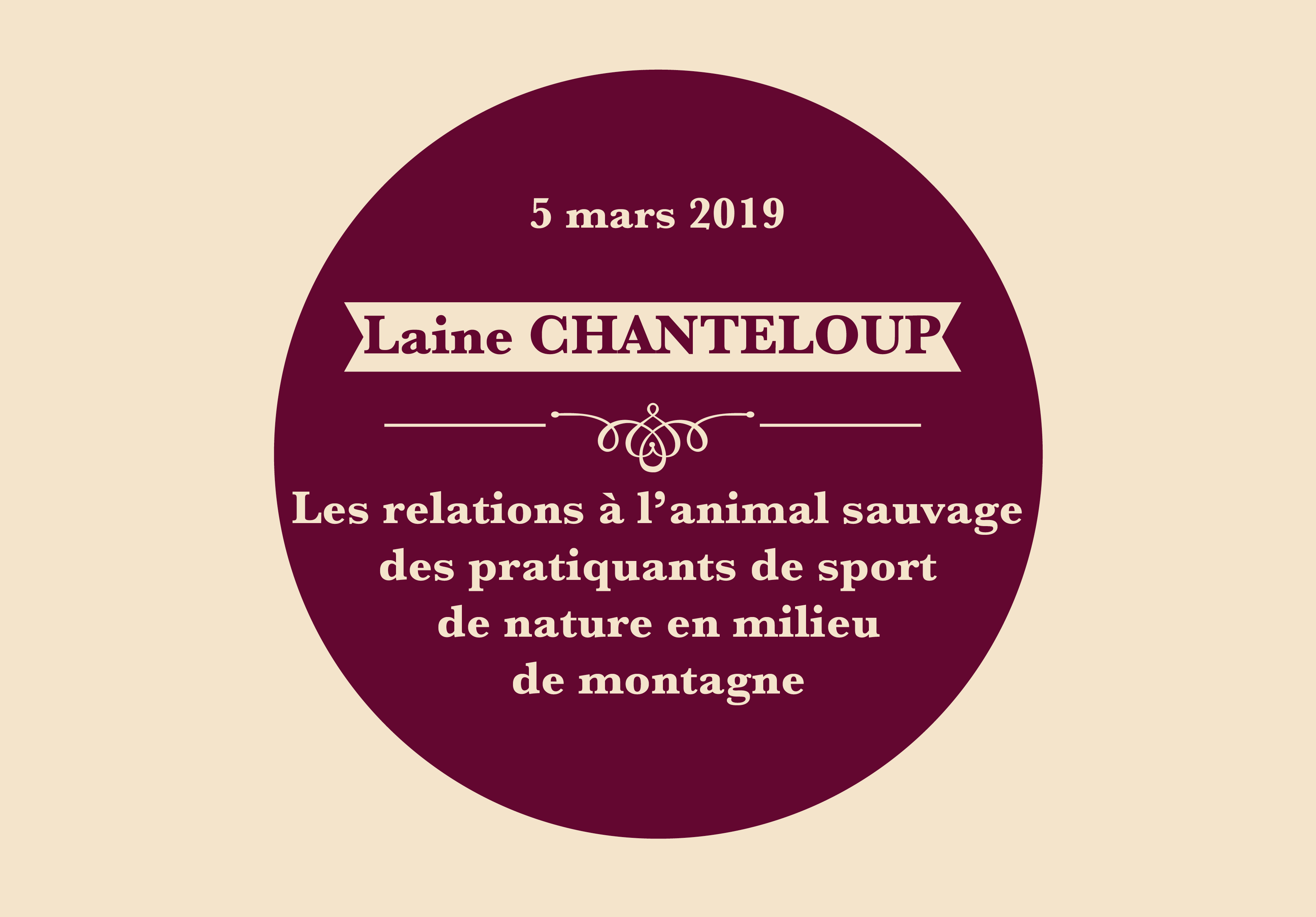 Laine Chanteloup - Les relations à l’animal sauvage des pratiquants de sport de nature en milieu de montagne