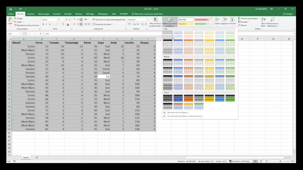 Tutoriel - « Créer un tableau croisé dynamique sur Excel »