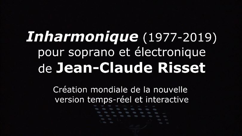 Jean-Claude Risset - Inharmonique (1977 - 2019, 2ème version) avec Hélène Fauchère