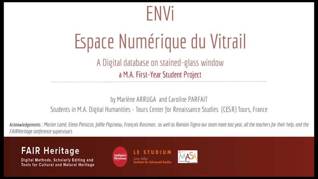 Caroline Parfait & Marlène Arruga - Development of digital platform about stained glass restoration data in France