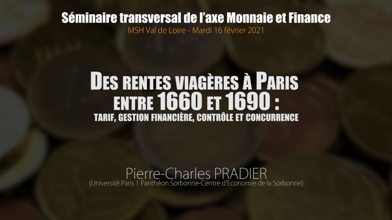 Des rentes viagères à Paris entre 1660 et 1690 : Tarif, gestion financière, contrôle et concurrence