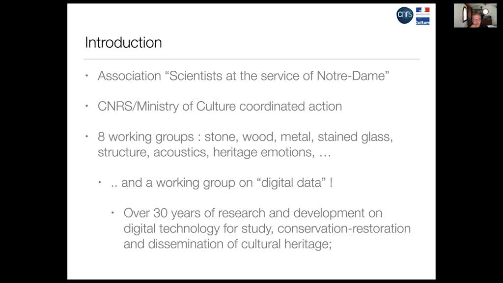Dr Livio De Luca - A digital ecosystem to document, in space and time, the restoration of Notre-Dame de Paris