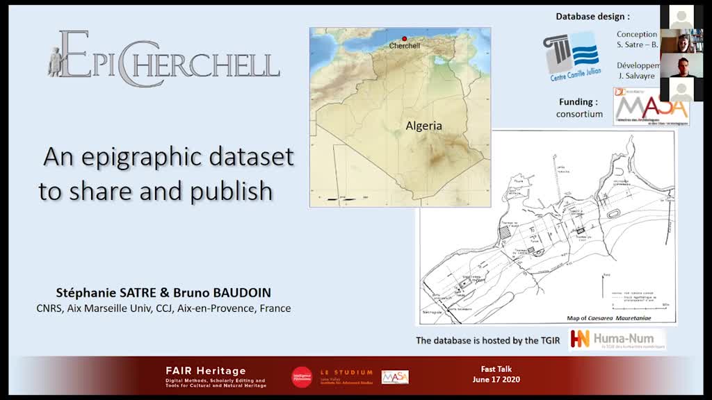 Dr Stéphanie Satre - Epicherchell, an epigraphic dataset to share and publish