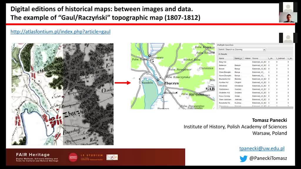 Dr Tomasz Panecki - Digital editions of historical maps: between images and data. The example of “Gaul/Raczyński” topographic map (1807-1812)