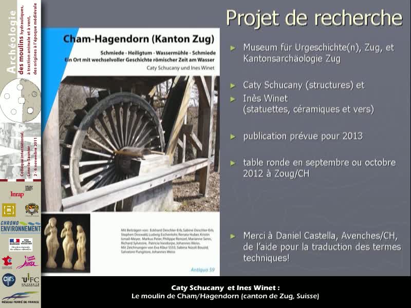 Un moulin hydraulique du IIIe siècle apr. J.-C. à Cham-Hagendorn (canton de Zoug, Suisse) − Des vestiges archéologiques de conservation exceptionnelle. Caty Schucany