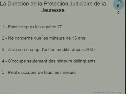 RMJCA 2010 – Reims : La Direction de la Protection Judiciaire de la Jeunesse