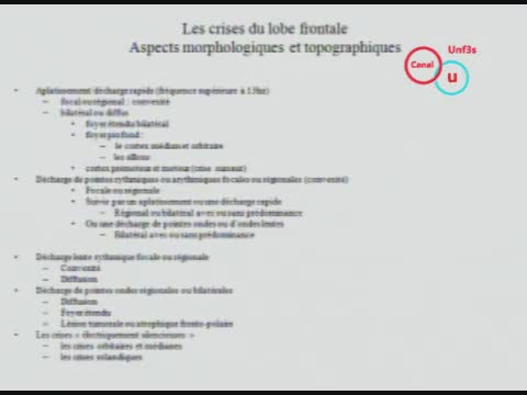 DIU d’épileptologie Nancy 2012 – Aspects électro-cliniques des crises épileptiques frontales.