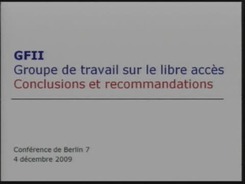 Berlin7 Open Access Conference Actualité du libre accès en France Hélène Bourguignon