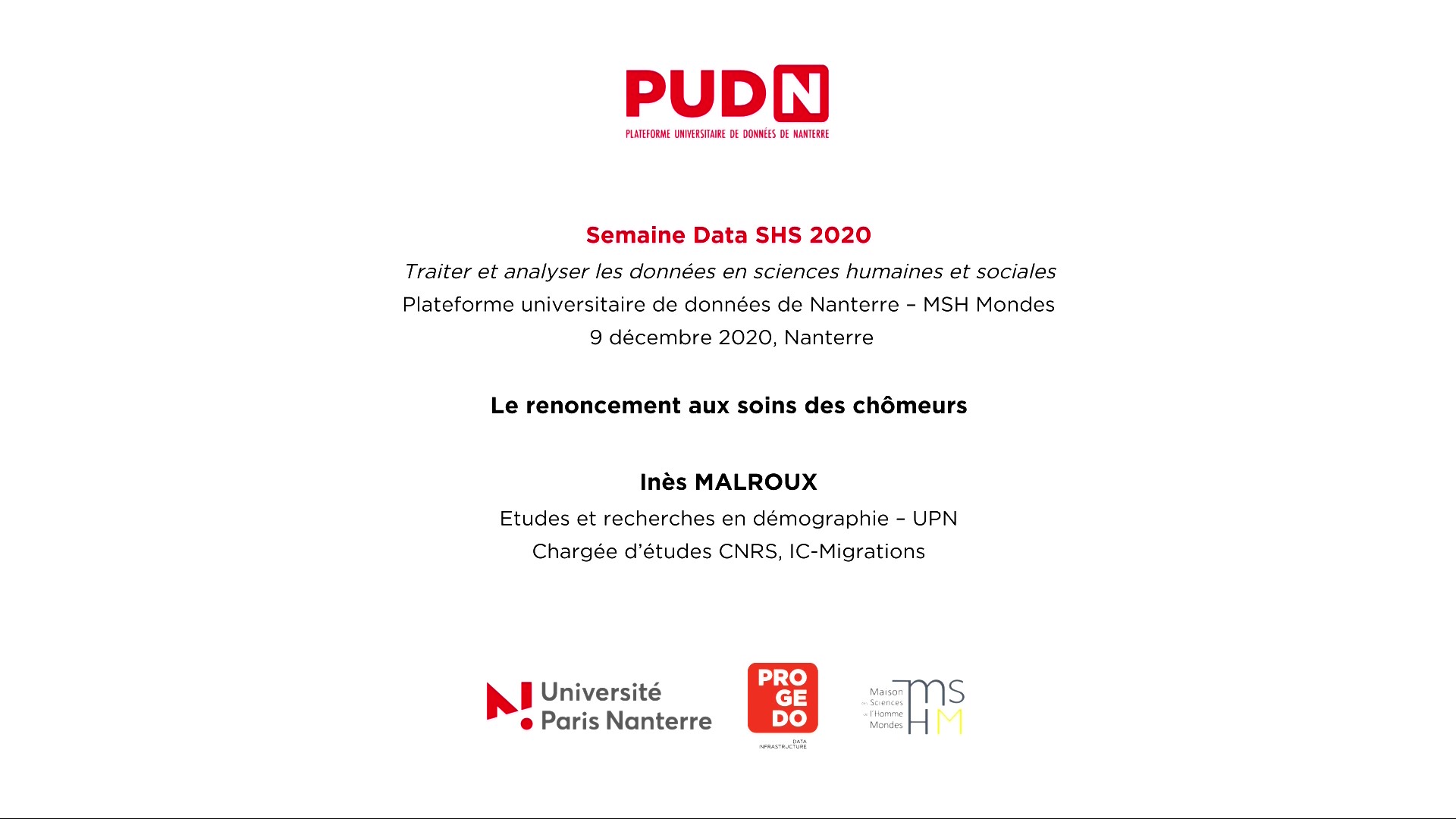 2020 - Le renoncement aux soins des chômeurs en France - PUDN