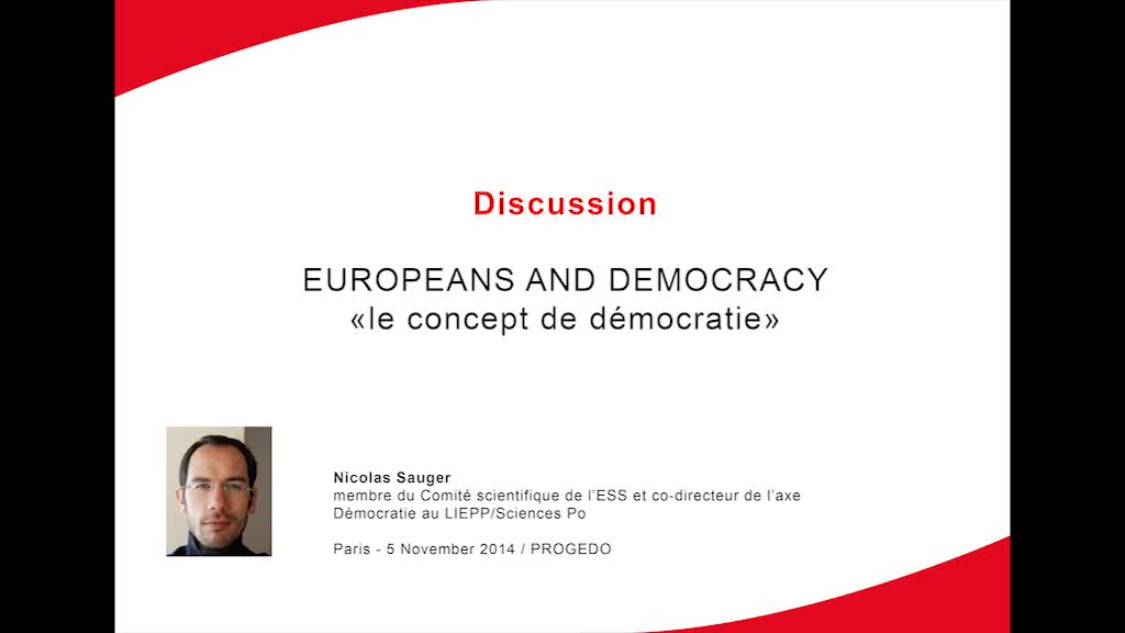 ESS Topline results presentation - Europeans and democracy - NICOLAS SAUGER