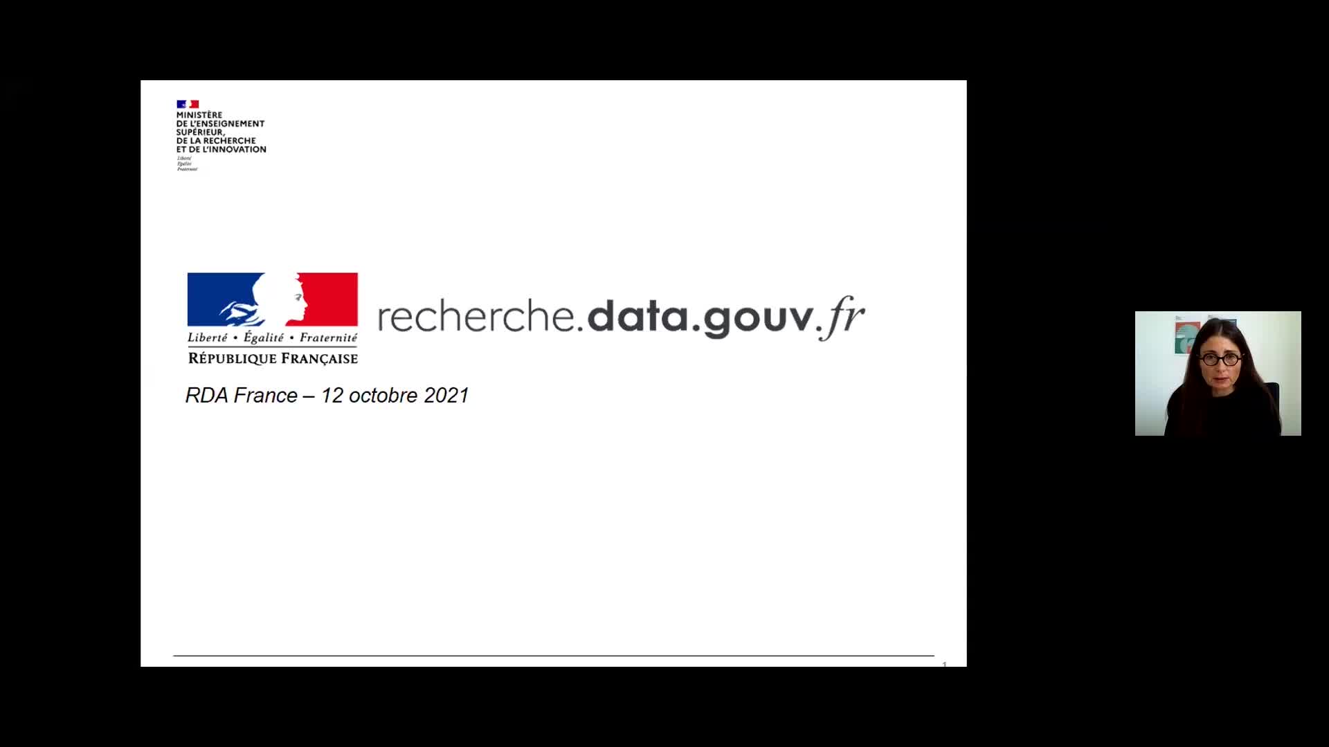 [RDA France] Recherche Data Gouv - L’entrepôt national fédéré des données de la recherche