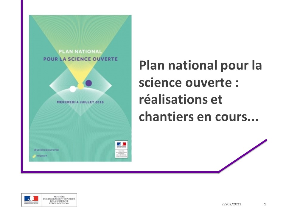 Atelier Dialogu'IST 10 "La Science Ouverte : de la politique à l'opérationnel " - Le Plan national pour la Science Ouverte : réalisations et chantiers en cours