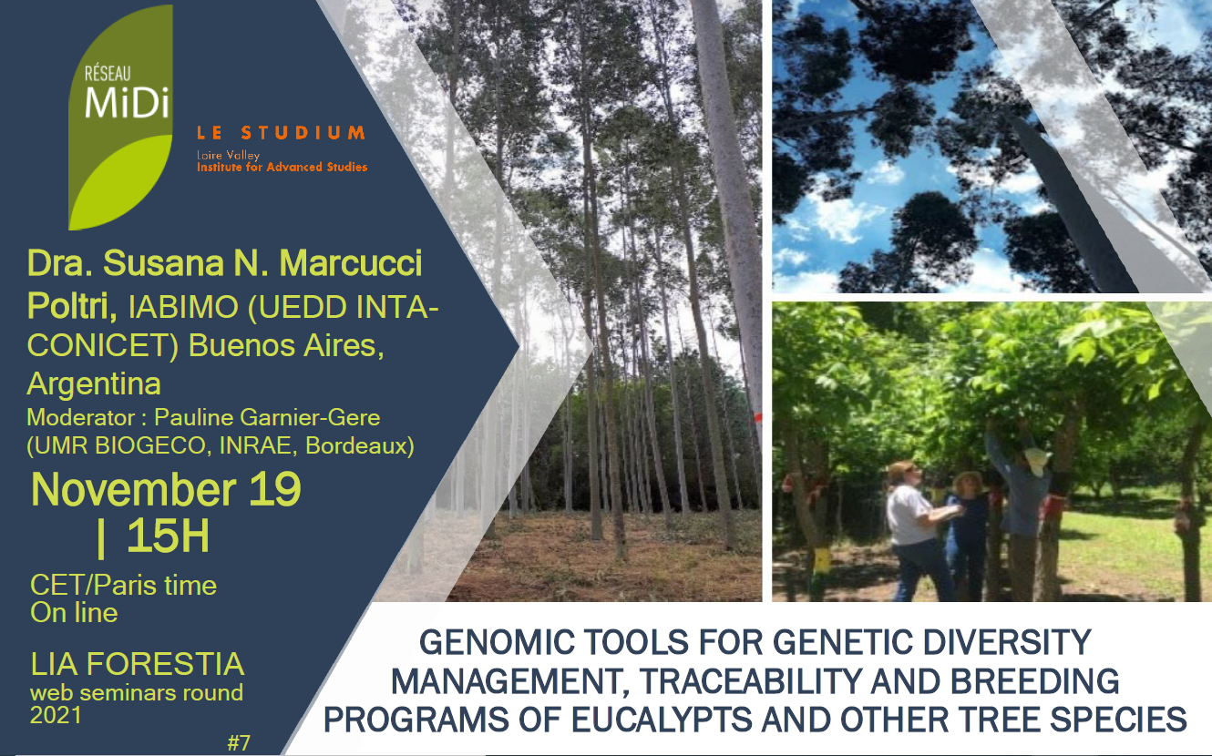 #7 GENOMIC TOOLS FOR GENETIC DIVERSITY
MANAGEMENT, TRACEABILITY AND BREEDING
PROGRAMS OF EUCALYPTS AND OTHER TREE SPECIES