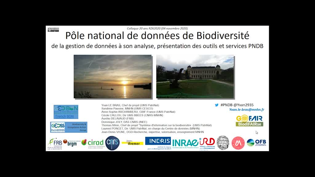 Conférence plénière - Vers un Pôle National de Données sur la Biodiversité