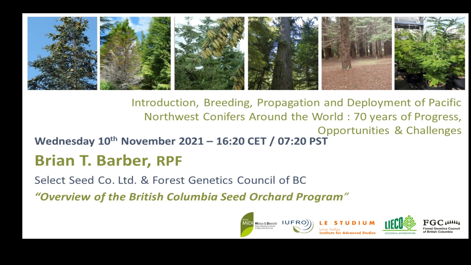 Overview of the British Columbia Seed Orchard Program -  Brian Barber