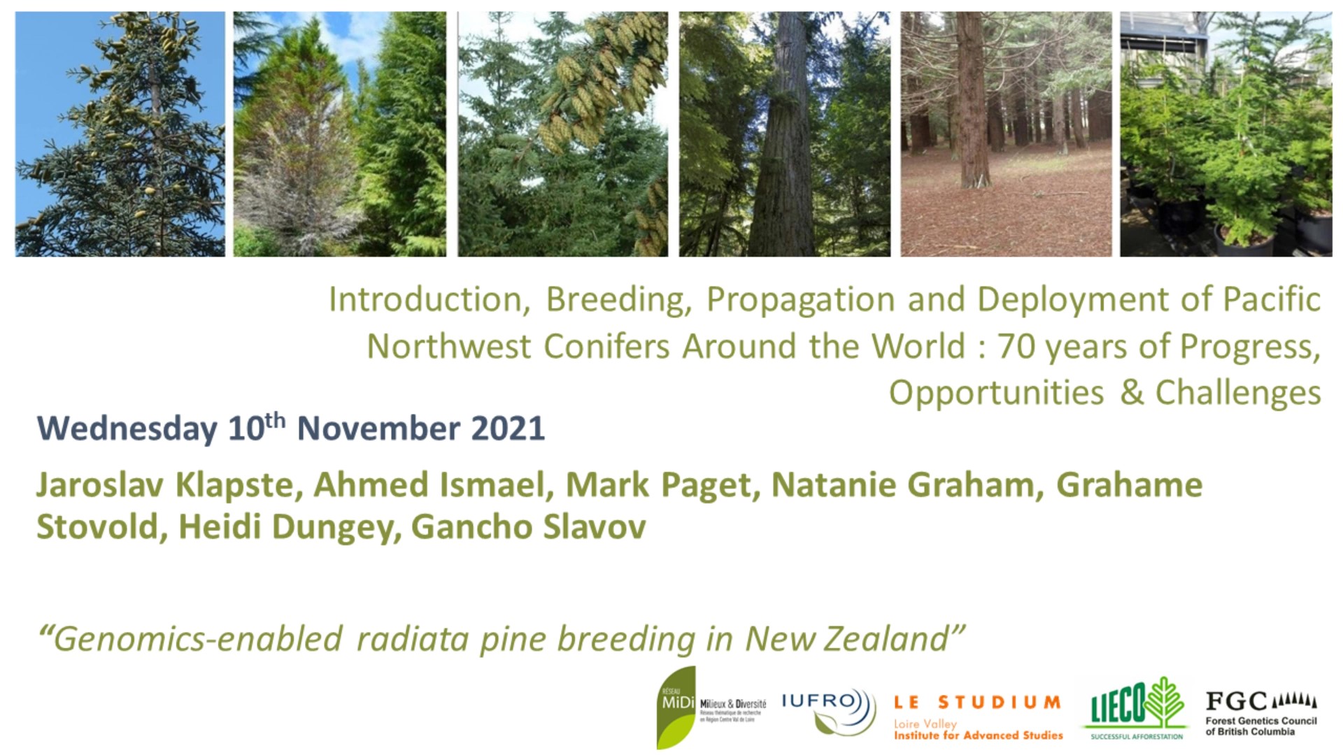 Genomics-enabled radiata pine breeding in New Zealand - Jaroslav Klápště