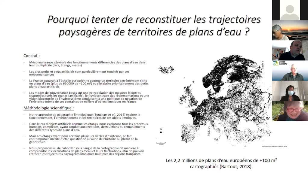 Les trajectoires paysagères des localisations de plans d'eau du bassin versant de la Loire (1834-2018)