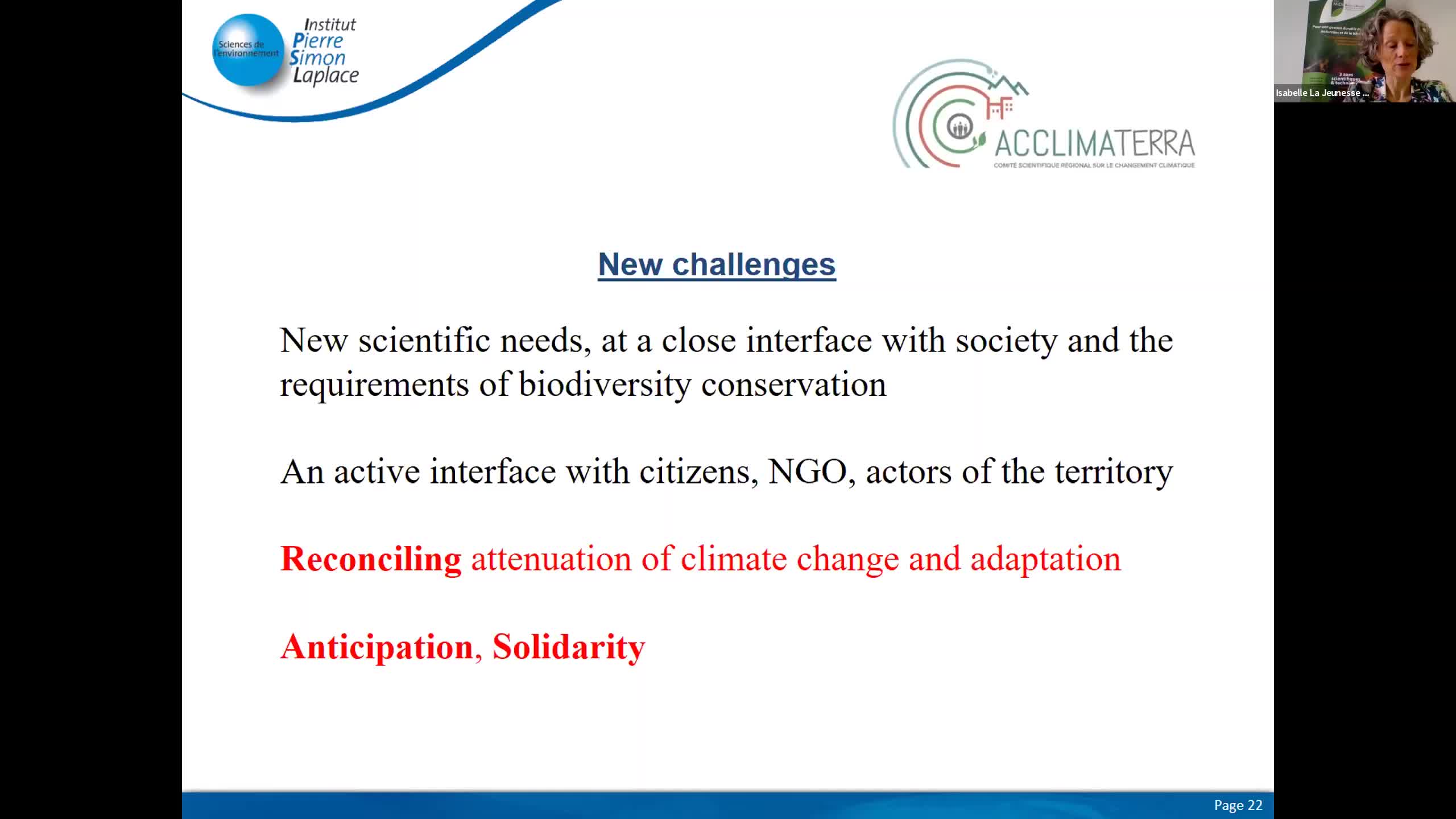 S1- Adaptation to climate change and governance