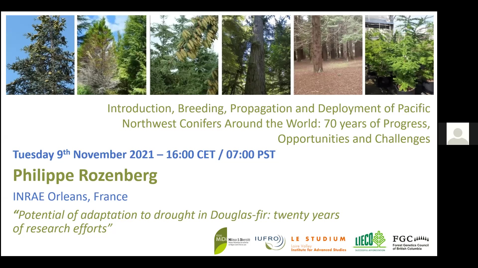 Potential of adaptation to drought in Douglas-fir: twenty years of research efforts - Philippe Rozenberg