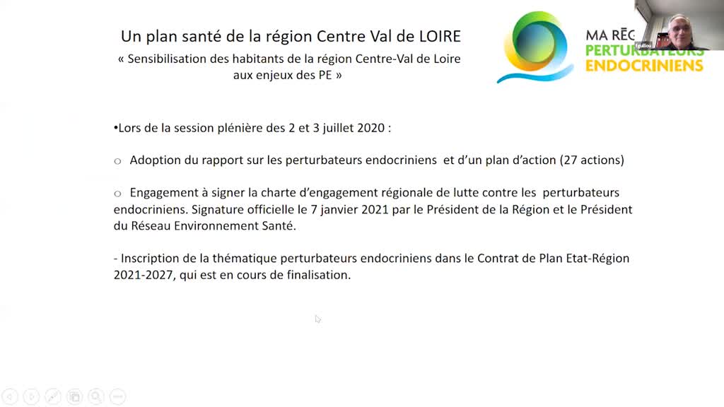 Sensibilisation des habitants de la Région Centre-Val de Loire aux enjeux des Perturbateurs Endocriniens