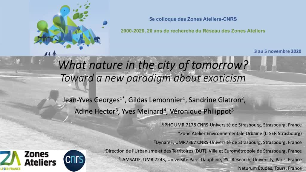 Quelle nature dans la ville de demain ? Le cas des tortues exotiques de l'Eurométropole de Strasbourg (programme TortuEEES)