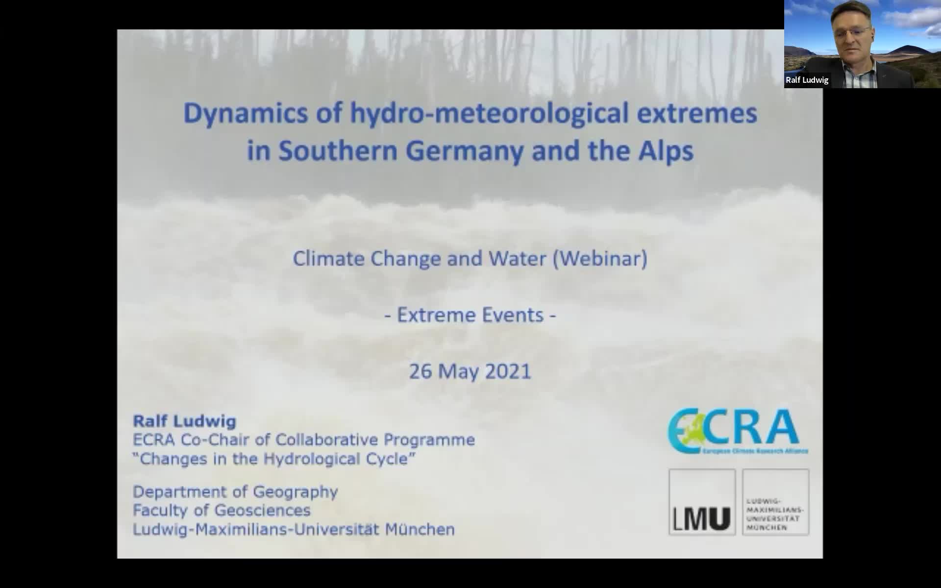 S2-Dynamics of hydrometeorological extremes in Southern Germany and the Alps