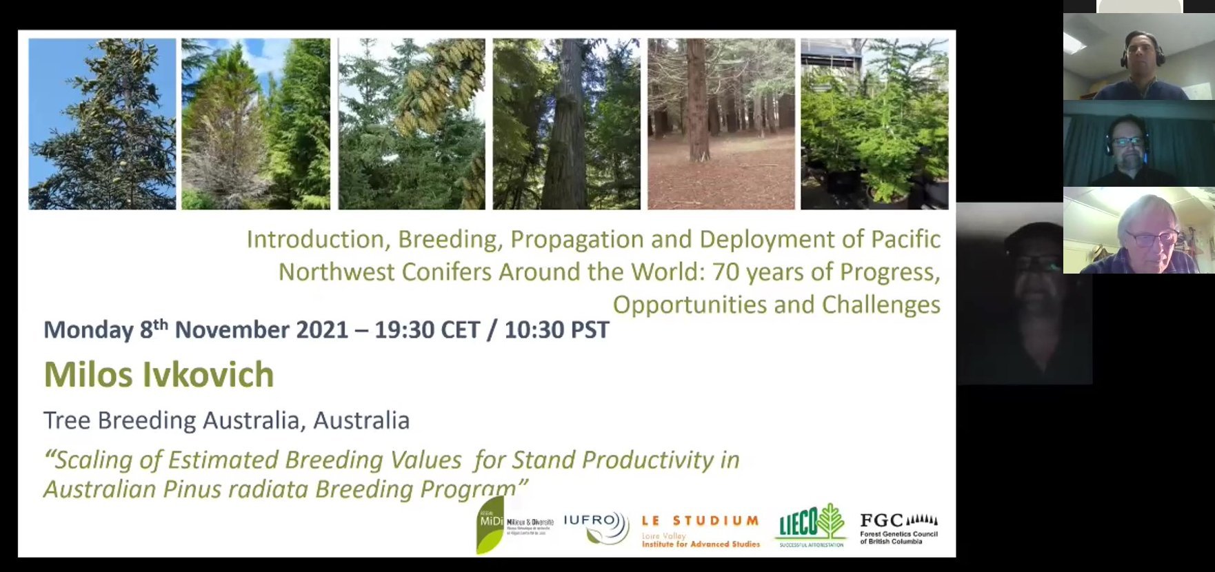 Scaling of Estimated Breeding Values in Australian Pinus radiata Breeding Program - Milos Ivkovich